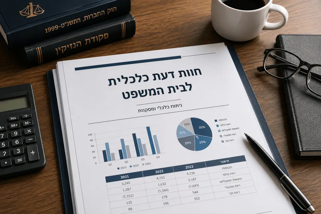 הכנת חוות דעת כלכלית לבית המשפט