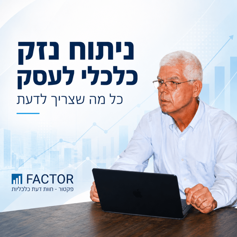 ניתוח נזק כלכלי לעסק עם אלכס ויסמן